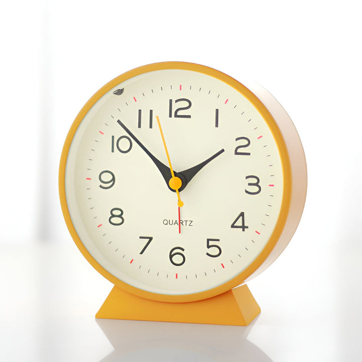 Retro Round Analog Alarm Clock Silent Non-Ticking Light Button