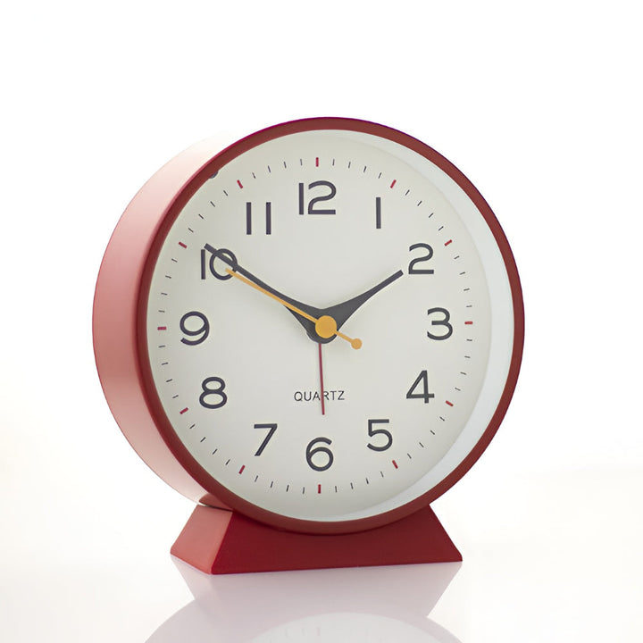 Retro Round Analog Alarm Clock Silent Non-Ticking Light Button