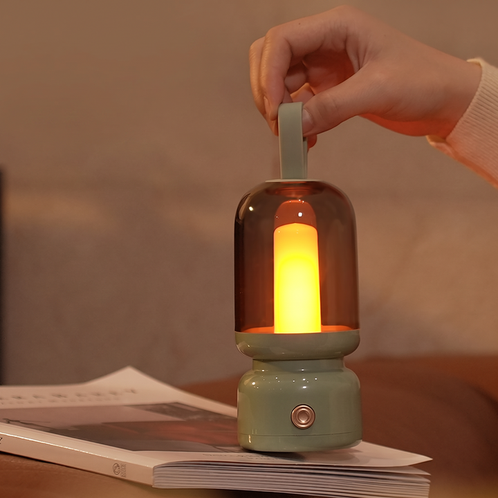 Retro Handheld Night Light, Rechargeable Battery, Touch Control, Warm White 4