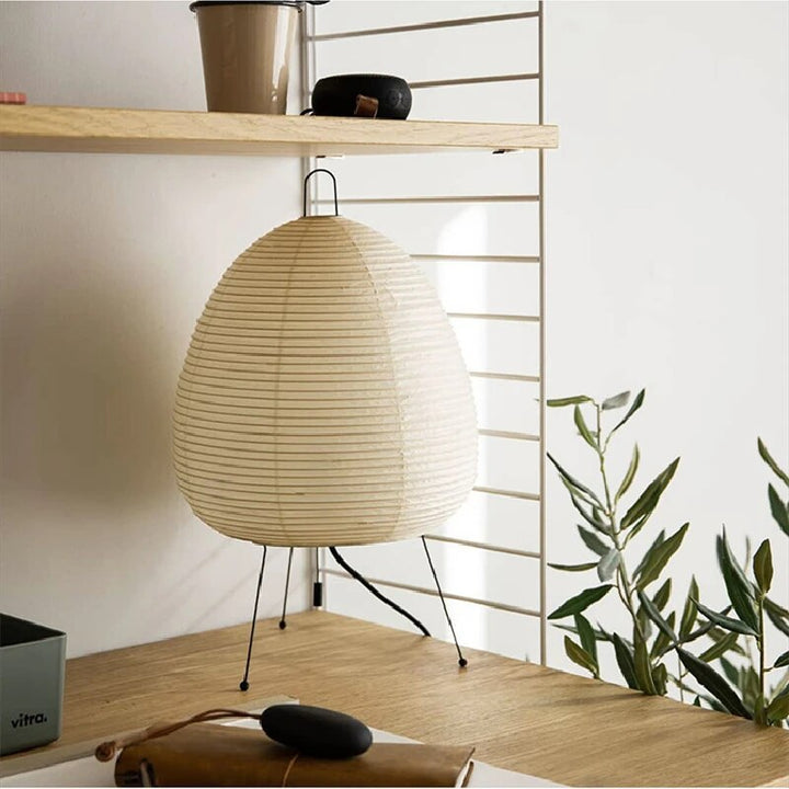 Rice Paper Table Lamp | Japanese-Inspired LED Design | Energy-Efficient Ambient Lighting for Living Room, Bedroom or Office