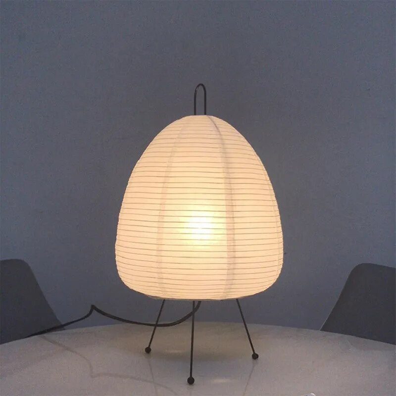 Rice Paper Table Lamp | Japanese-Inspired LED Design | Energy-Efficient Ambient Lighting for Living Room, Bedroom or Office