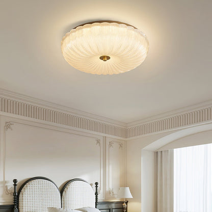 RippleGlow | Elegant Textured Glass Flush Mount Ceiling Light Fixture 4