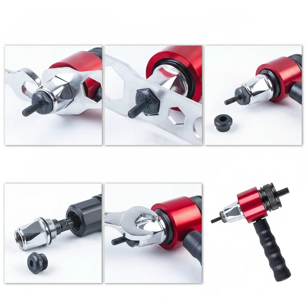 Rivet Nut Adapter M3–M8 | Cordless Drill Rivet Gun Attachment Set