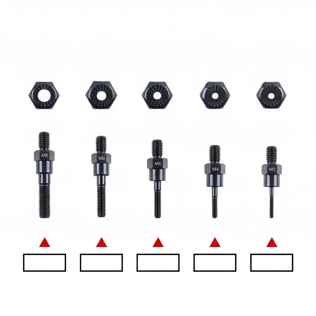Rivet Nut Adapter M3–M8 | Cordless Drill Rivet Gun Attachment Set