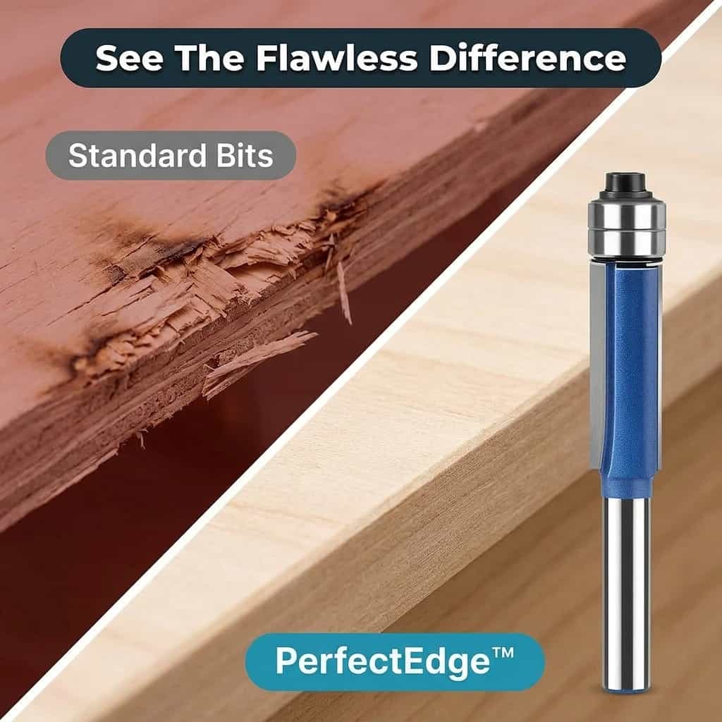 Rotary Deburring Bit Set (Pack of 4) | Dual Bearing Design for Vibration-Free Cuts | Fits 6.35 mm Standard Shank Tools