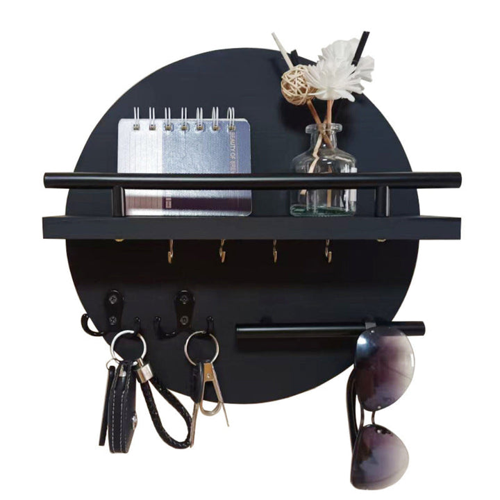 Round Wooden Key Holder | Stylish &amp; Eco-Friendly Wall Organiser 0