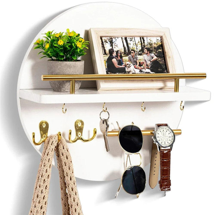 Round Wooden Key Holder | Stylish &amp; Eco-Friendly Wall Organiser 4