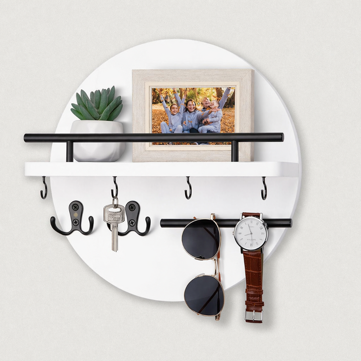 Round Wooden Key Holder | Stylish &amp; Eco-Friendly Wall Organiser 5