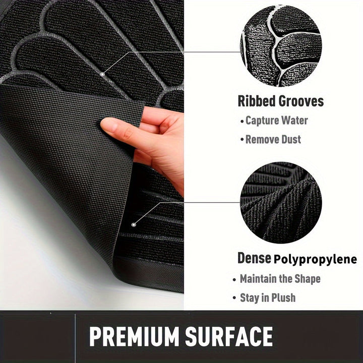 Rubber Door Mat | Half Round Non-Slip Design