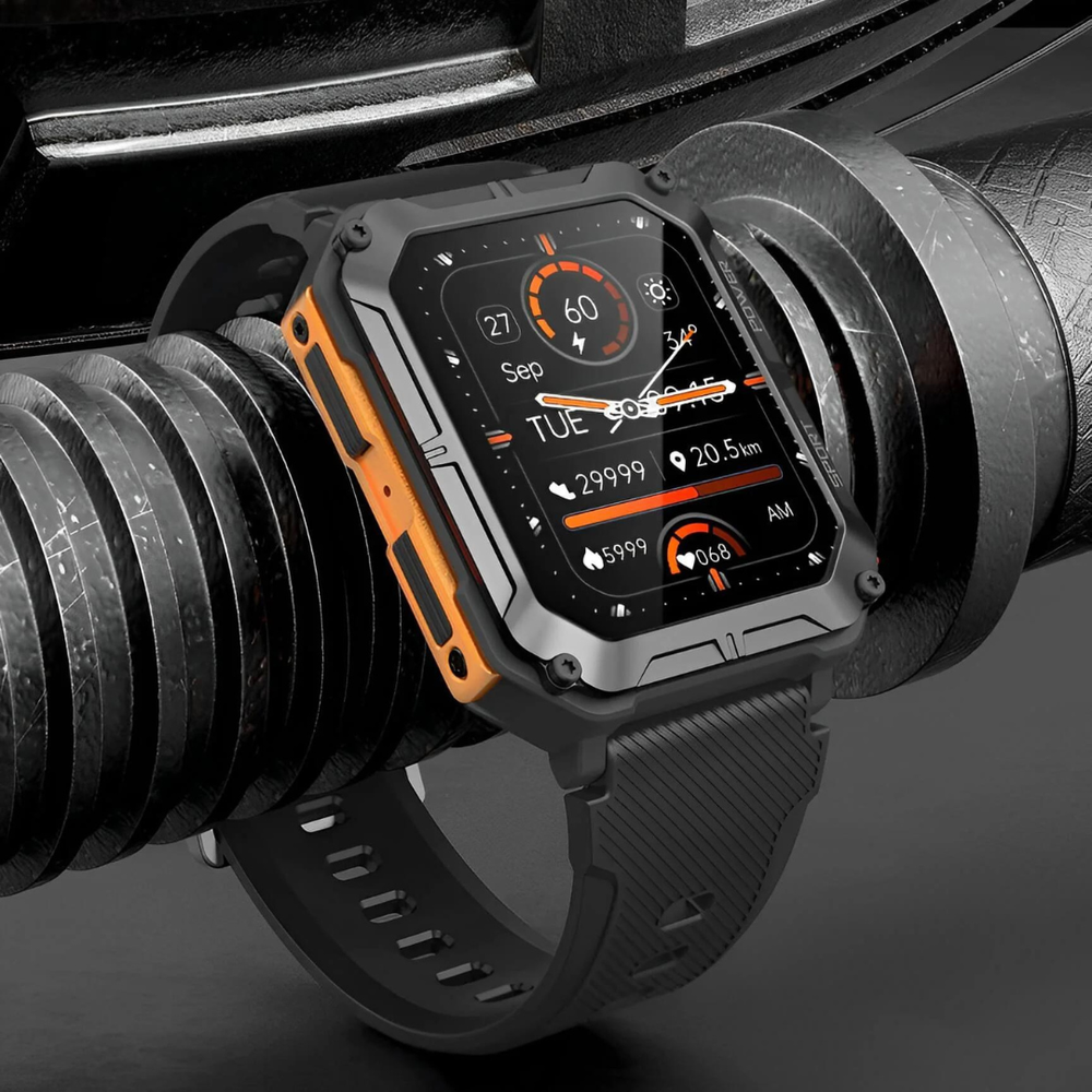 Rugged Smartwatch | Heart Rate, Blood Oxygen & Sleep Tracking | 10-Day Battery | Weatherproof