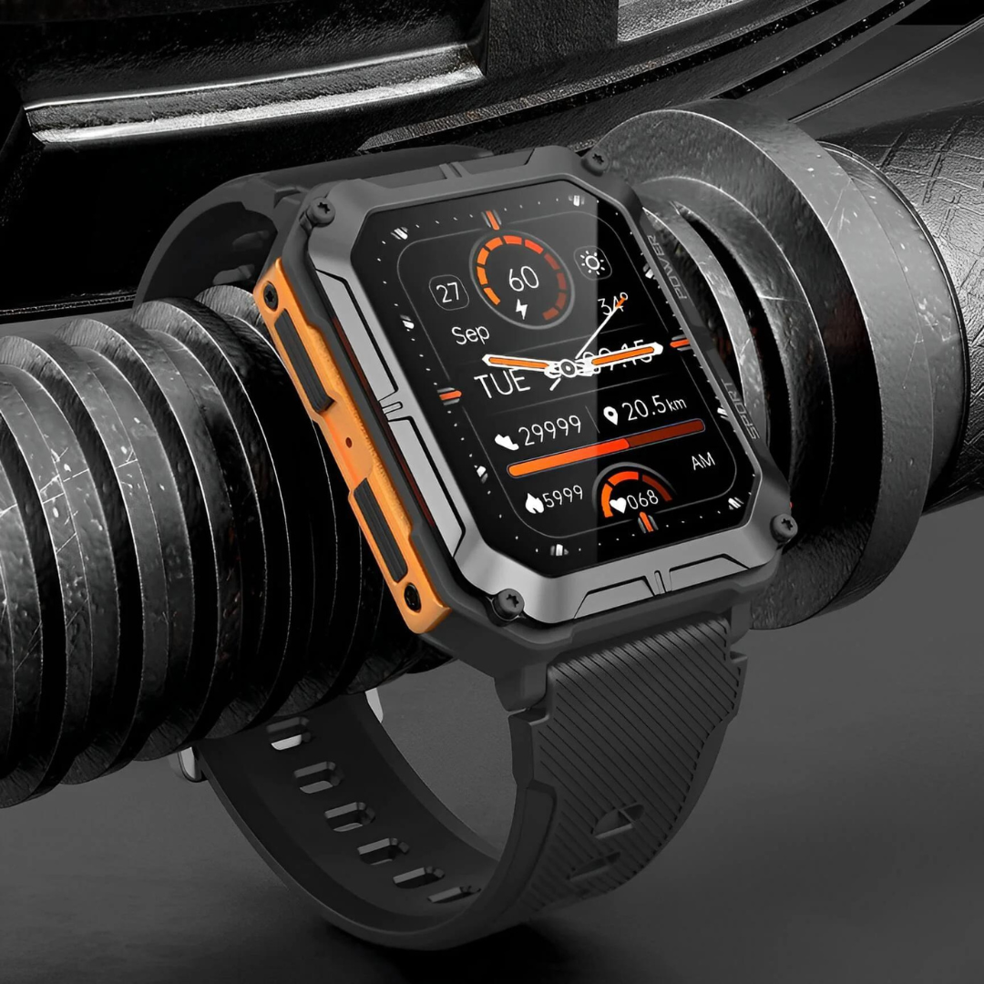 Rugged Smartwatch | Heart Rate, Blood Oxygen &amp; Sleep Tracking | 10-Day Battery | Weatherproof
