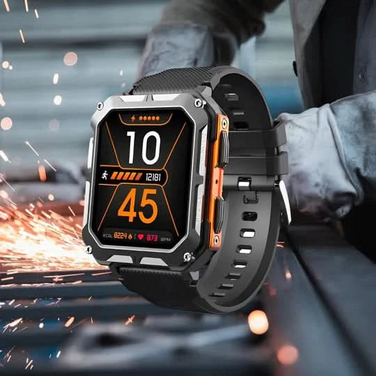 Rugged Smartwatch | Heart Rate, Blood Oxygen &amp; Sleep Tracking | 10-Day Battery | Weatherproof