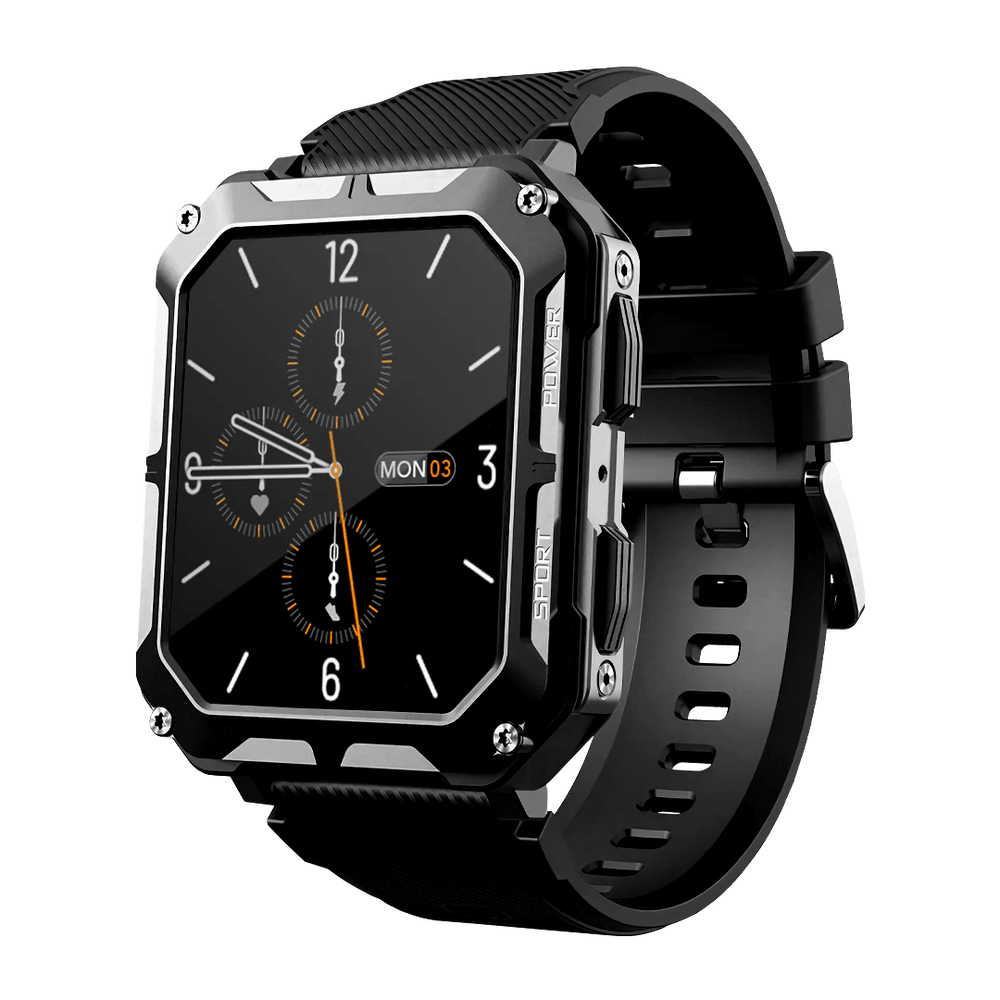 Rugged Smartwatch | IP68 & 10ATM | Heart Rate & Blood Oxygen | 70+ Sport Modes | 10–18 Day Battery