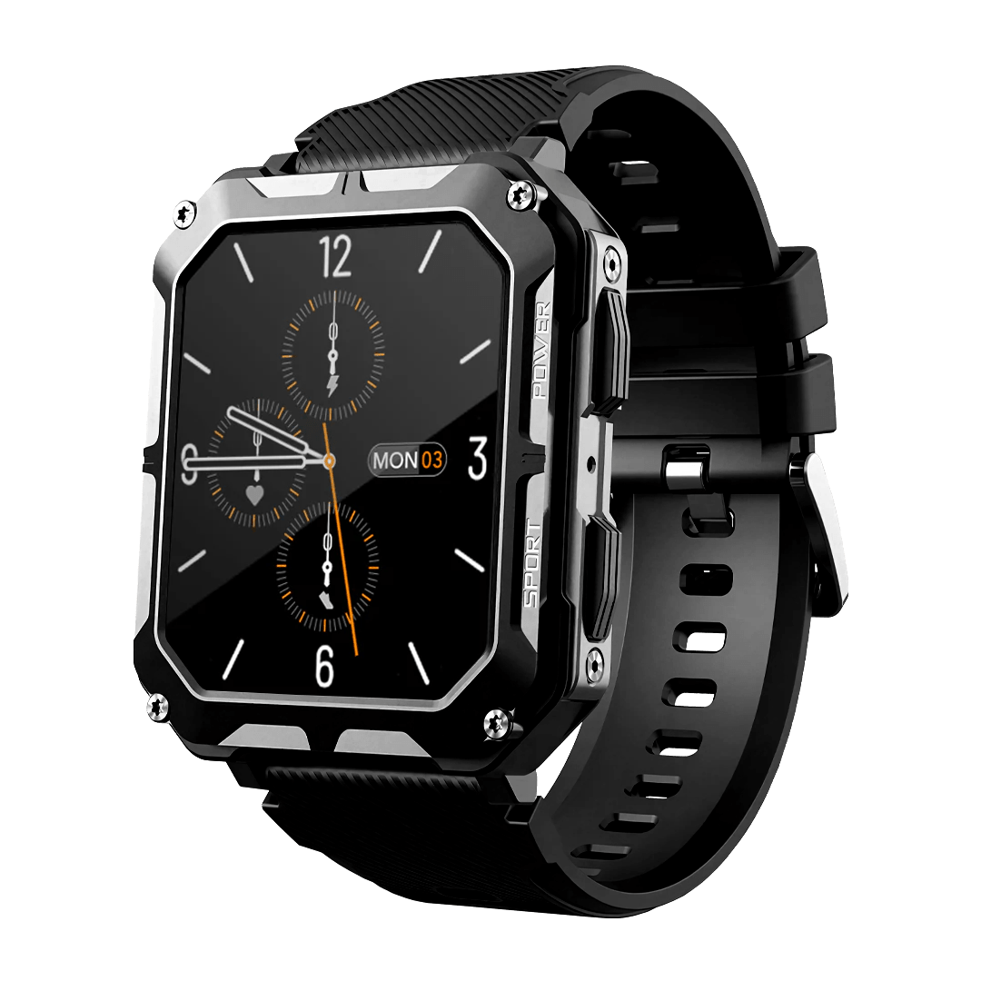Rugged Smartwatch | IP68 &amp; 10ATM | Heart Rate &amp; Blood Oxygen | 70+ Sport Modes | 10–18 Day Battery