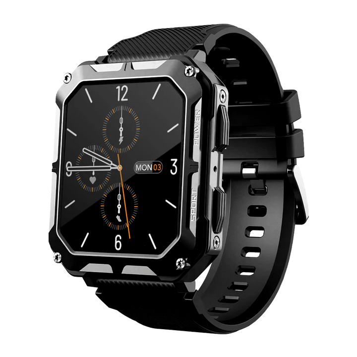 Rugged Smartwatch | IP68 &amp; 10ATM | Heart Rate &amp; Blood Oxygen | 70+ Sport Modes | 10–18 Day Battery