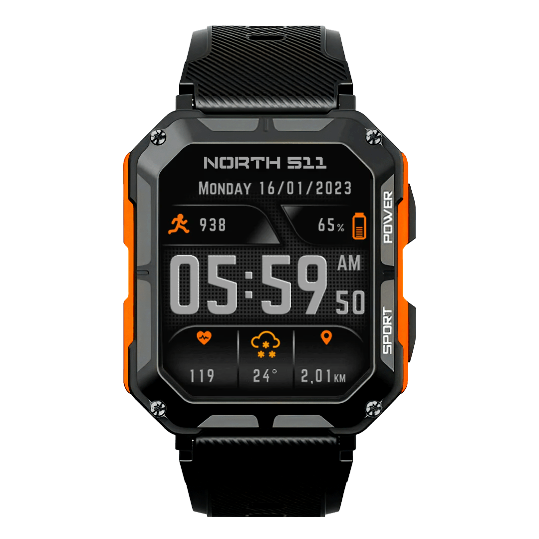 Rugged Smartwatch | IP68 &amp; 10ATM | Heart Rate &amp; Blood Oxygen | 70+ Sport Modes | 10–18 Day Battery