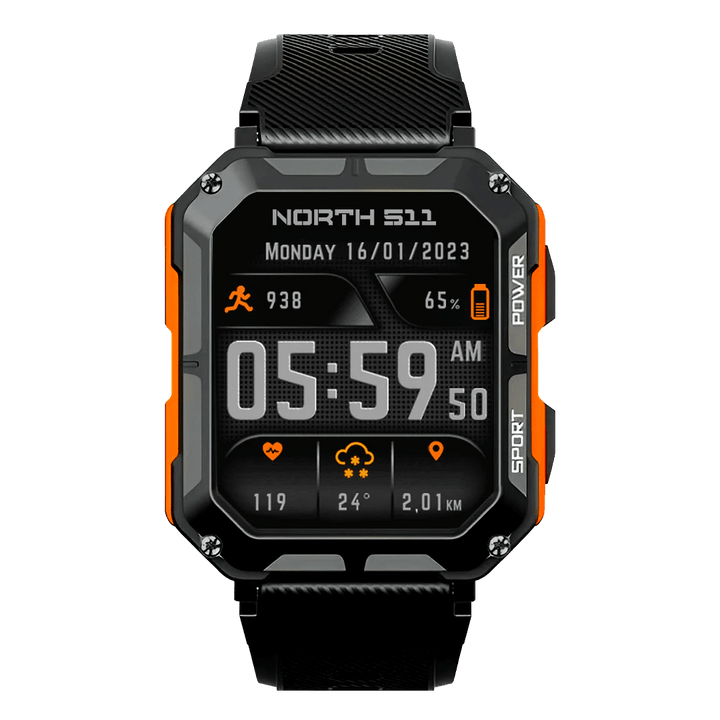 Rugged Smartwatch | IP68 &amp; 10ATM | Heart Rate &amp; Blood Oxygen | 70+ Sport Modes | 10–18 Day Battery