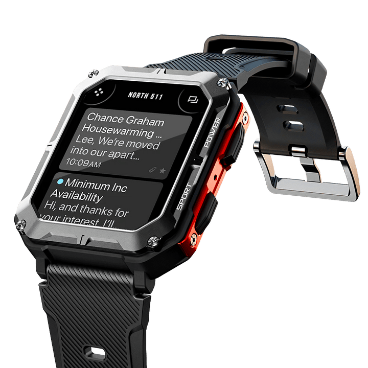 Rugged Smartwatch | IP68 &amp; 10ATM | Heart Rate &amp; Blood Oxygen | 70+ Sport Modes | 10–18 Day Battery