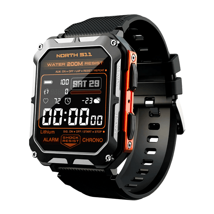 Rugged Smartwatch | IP68 &amp; 10ATM | Heart Rate &amp; Blood Oxygen | 70+ Sport Modes | 10–18 Day Battery