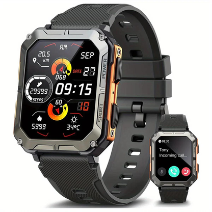 Rugged Smartwatch | Health Tracking Smart Watch with Long Battery Life | Durable Design for Active Lifestyles 0