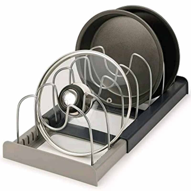 Extendable Pan Lid Organiser Adjustable Stainless Steel Rack 5