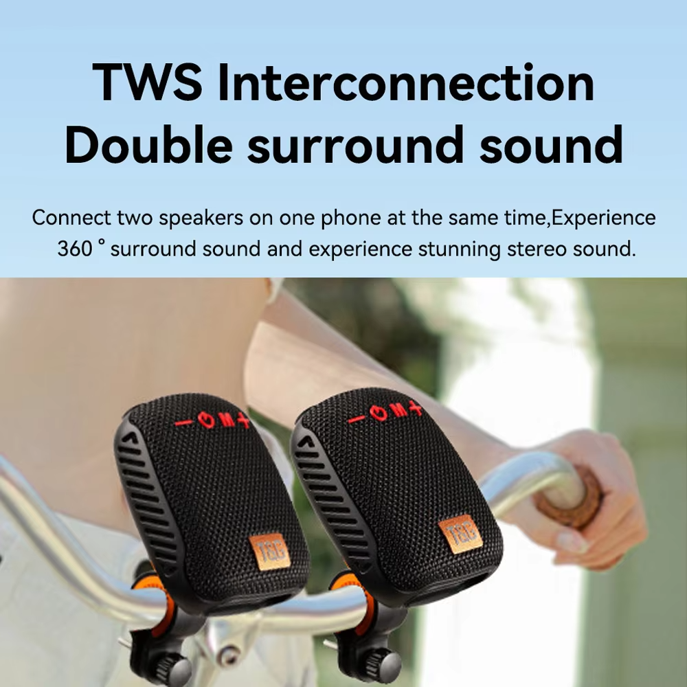 Bluetooth Bike Speaker Handlebar Mount Waterproof Rechargeable 5