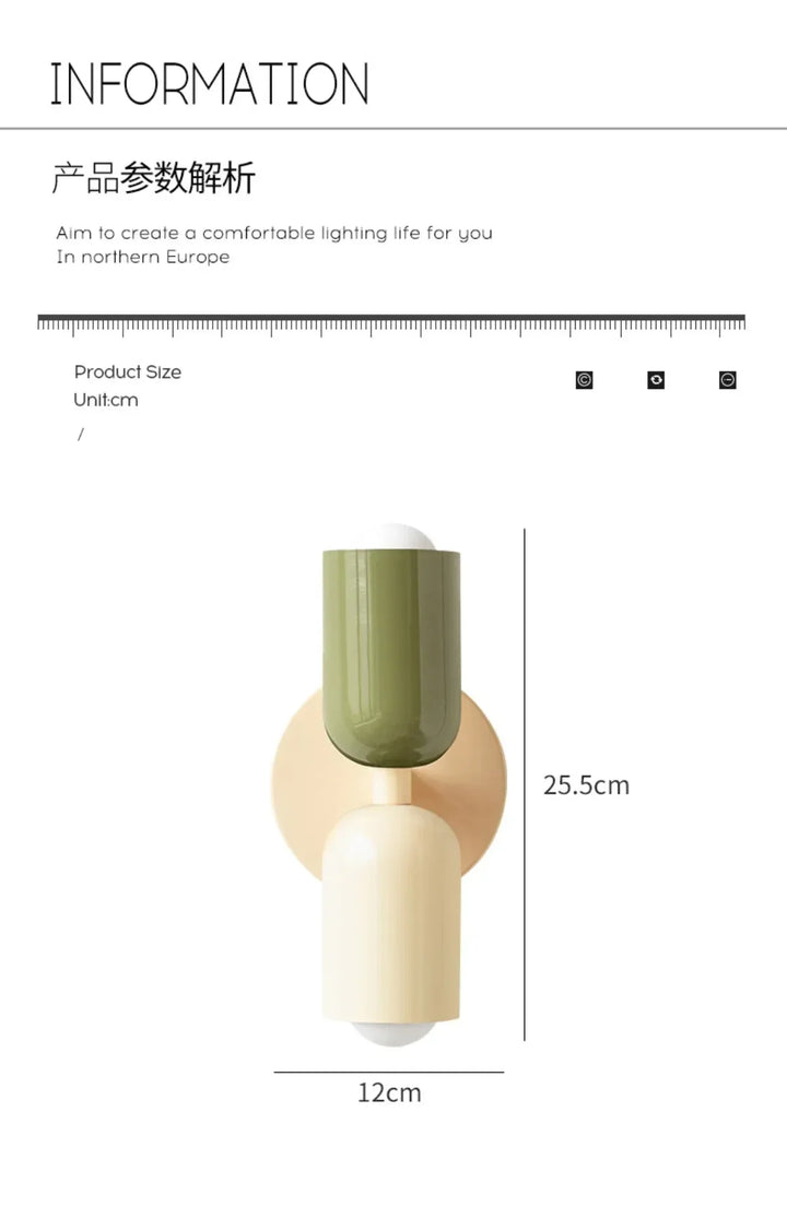 Macaron Wall Lamp Iron | Nordic Dome Design with Space-Saving Wall Mount | Soft Ambient Glow for Bedroom &amp; Corridor 17