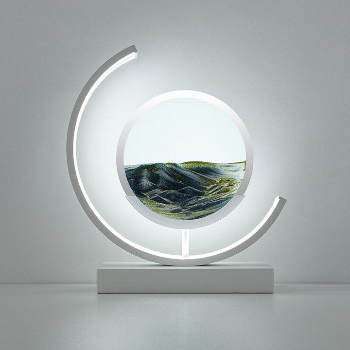 LED Sand Art Lamp Dimmable Glass Metal Night Light with Adjustable Brightness 14