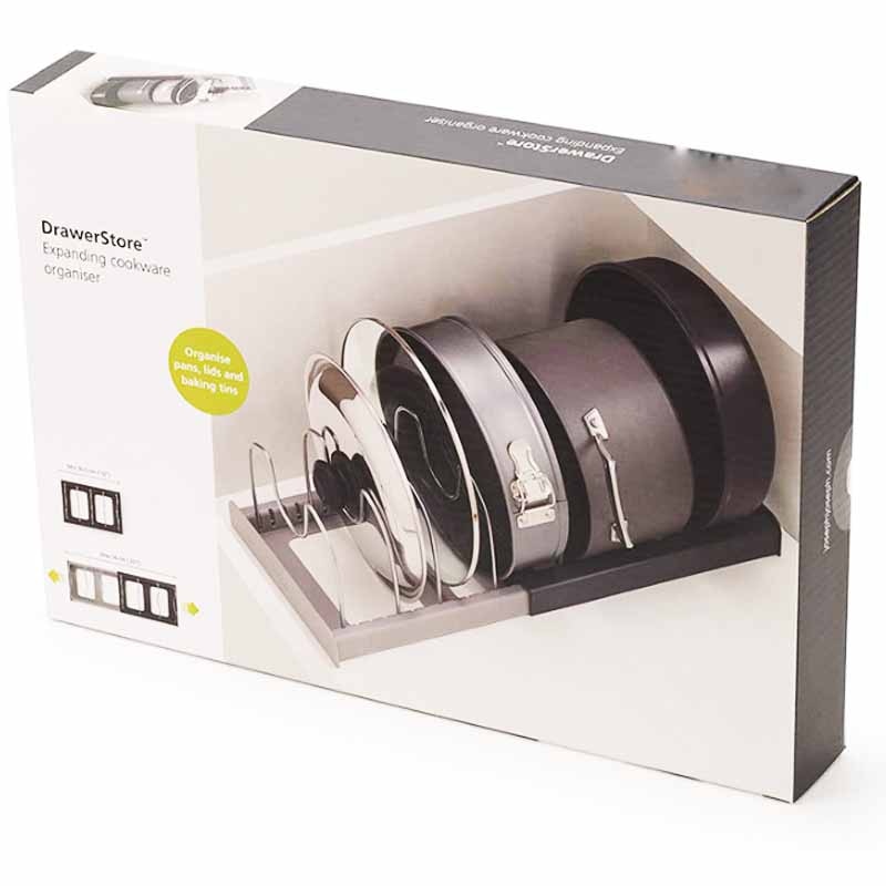 Extendable Pan Lid Organiser Adjustable Stainless Steel Rack 6