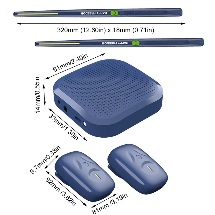 Air Drum Kit | Motion-Sensing Sticks and Foot Pedals | Rechargeable Battery, Silent Headphone Practice, Three Colours 5