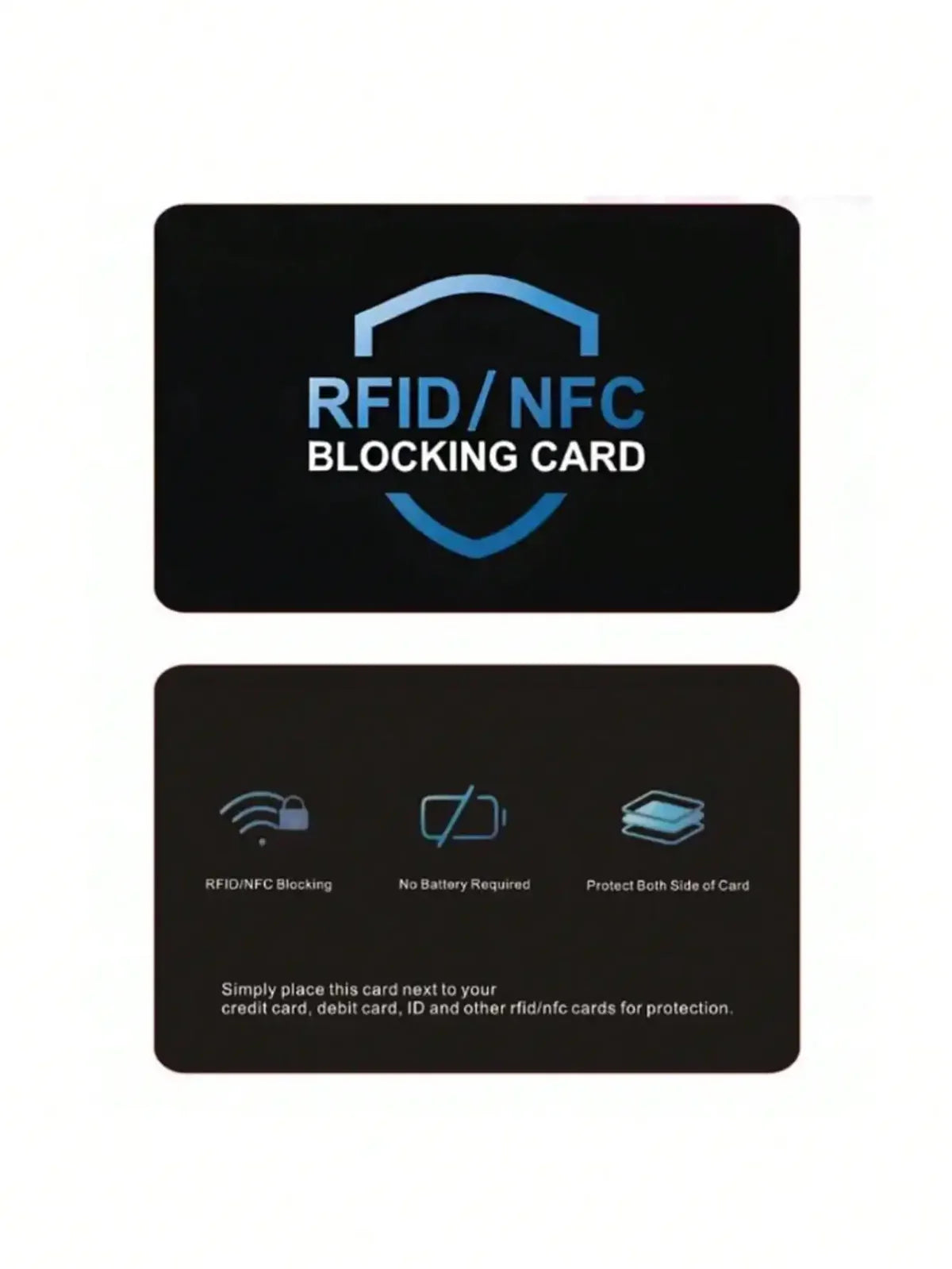 RFID Blocking Card 2 Pack | Contactless NFC Wallet Protector