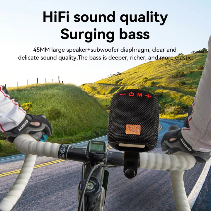 Bluetooth Bike Speaker Handlebar Mount Waterproof Rechargeable 4