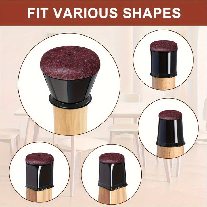 Chair Leg Floor Protectors Silicone | 36-Piece Non-Slip Set | Scratch-Free Quiet Floor Protection for Furniture 5
