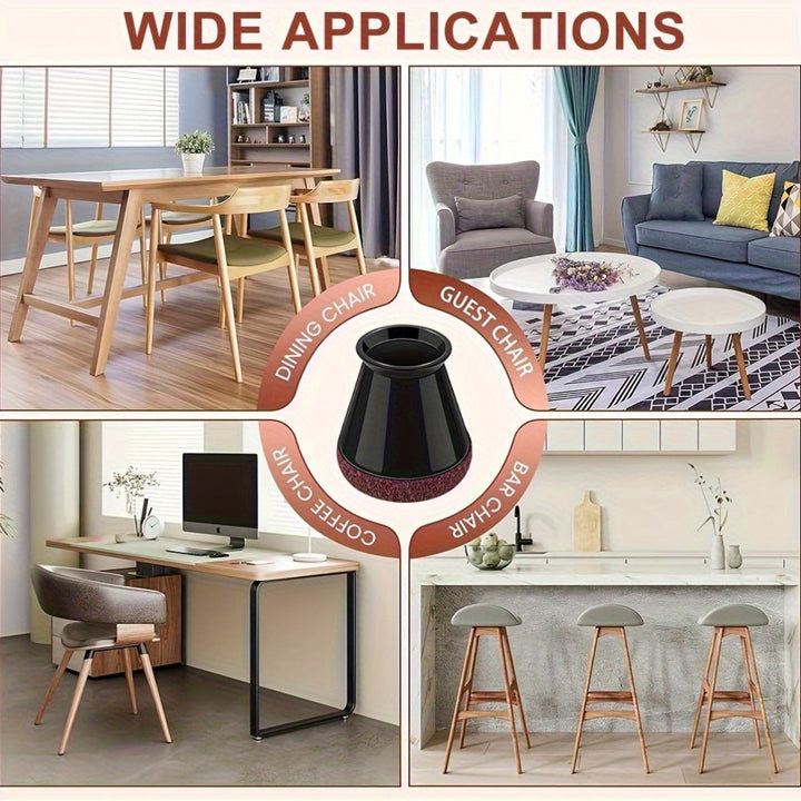 Chair Leg Floor Protectors Silicone | 36-Piece Non-Slip Set | Scratch-Free Quiet Floor Protection for Furniture 6