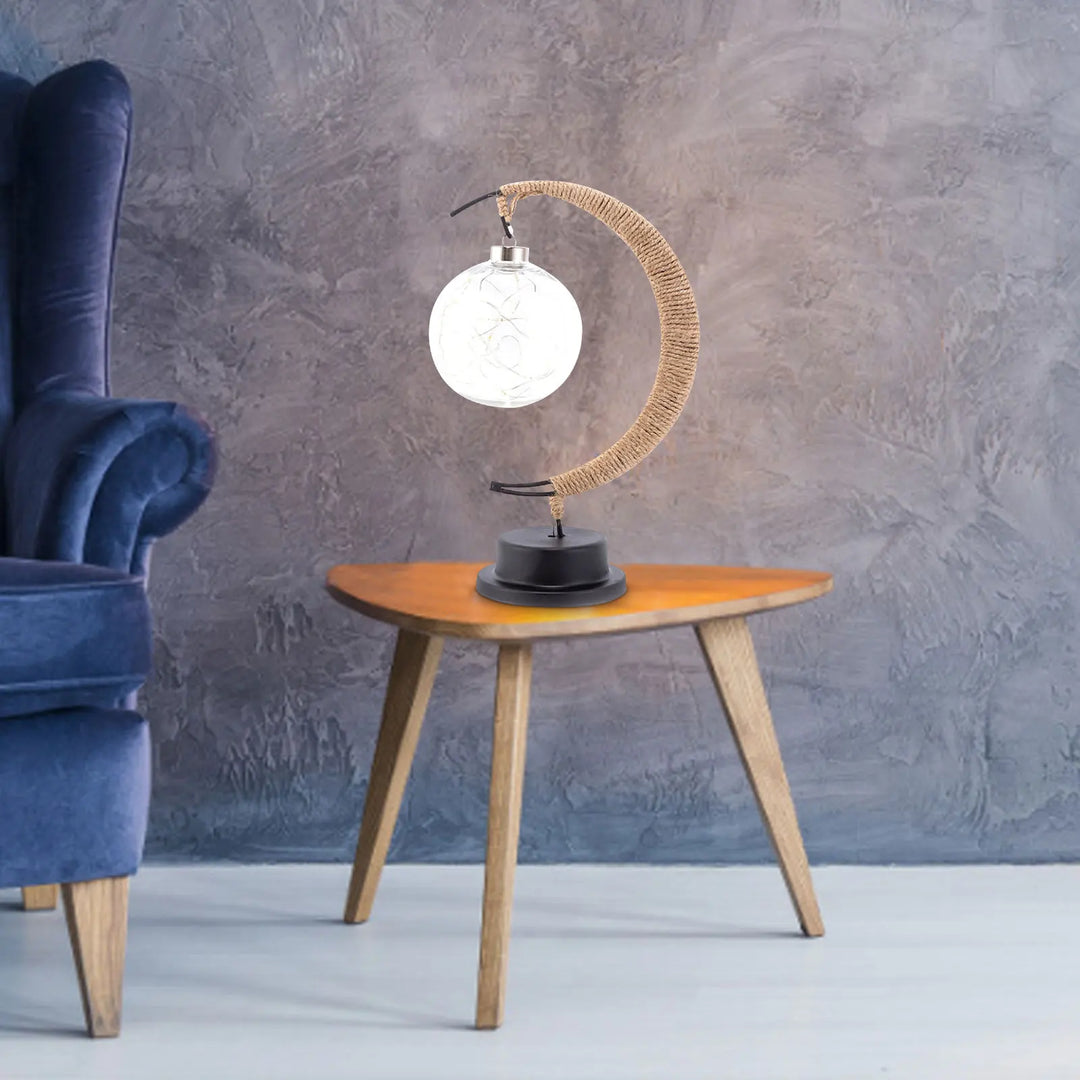 Moon Table Lamp LED 27 cm | Golden Shimmer, Cosmic Purple, Galaxy Blue | Battery-Powered, No Cables, Warm White Glow 10