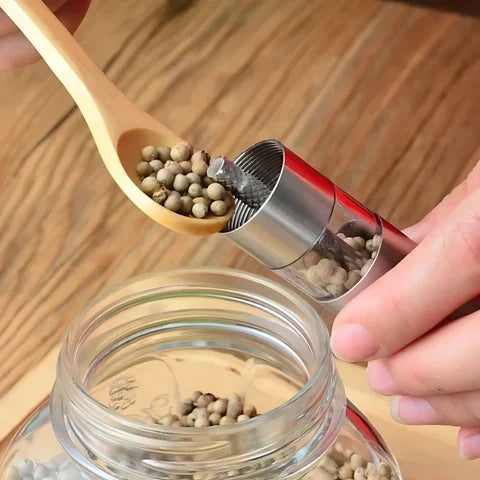Salt And Pepper Mill | One-Hand Press Top, Set Of Two