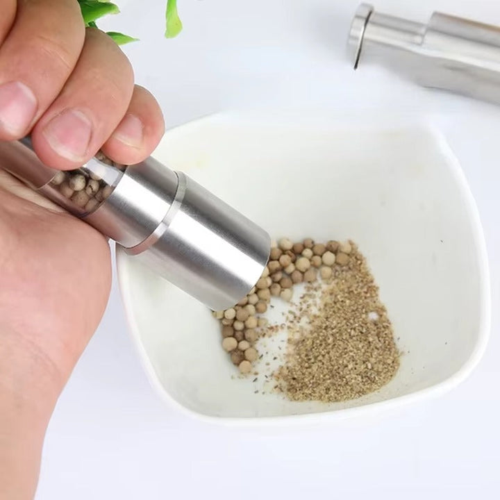 Salt And Pepper Mill | One-Hand Press Top, Set Of Two