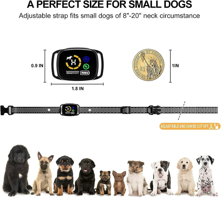 Bark Control Smart Collar Rust | Adjustable Sensitivity for Small Dogs | Rechargeable Battery, Comfortable Fit, Neck 20-51 cm 6