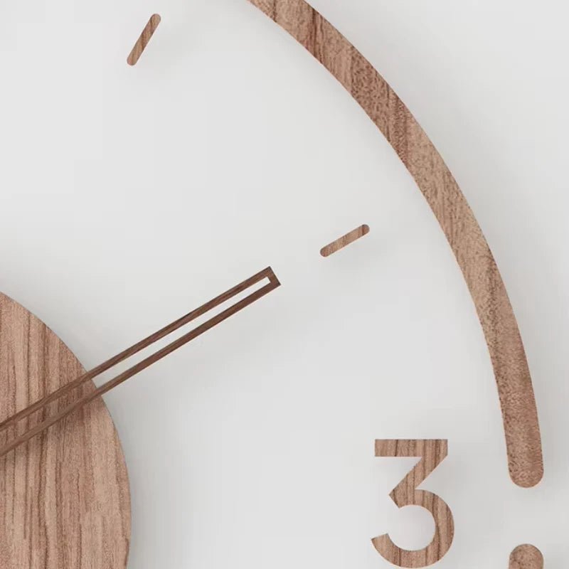 Scandinavian Wall Clock | Silent Quartz | Solid Wood | 30 cm &amp; 35 cm