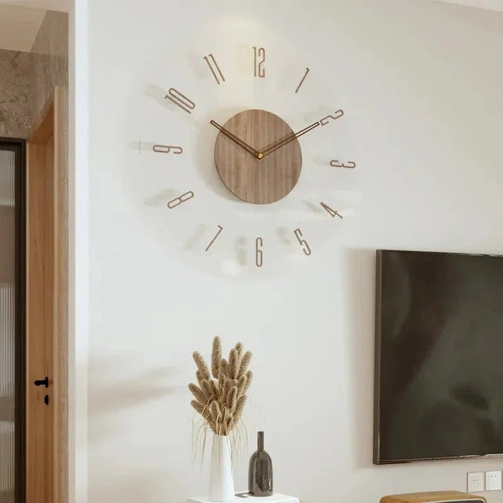 Scandinavian Wall Clock | Silent Quartz | Solid Wood | 30 cm &amp; 35 cm