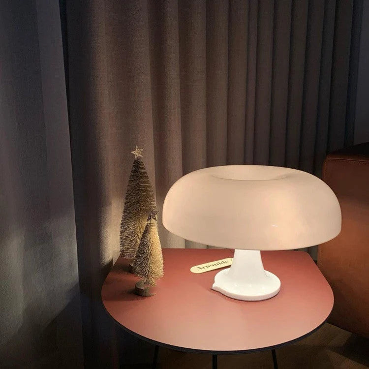 Scandinavian Mushroom Table Lamp with Rounded Dome Shade 1
