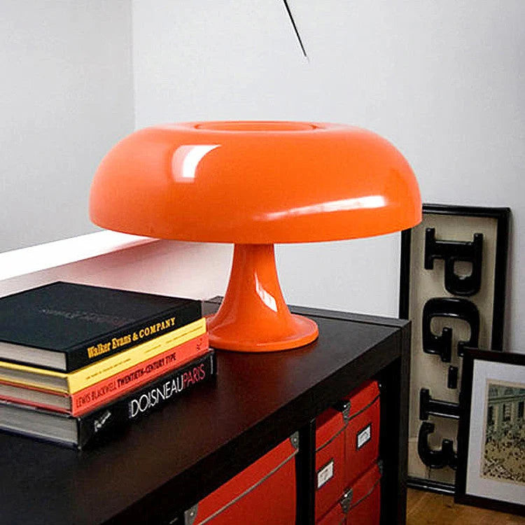 Scandinavian Mushroom Table Lamp with Rounded Dome Shade 4