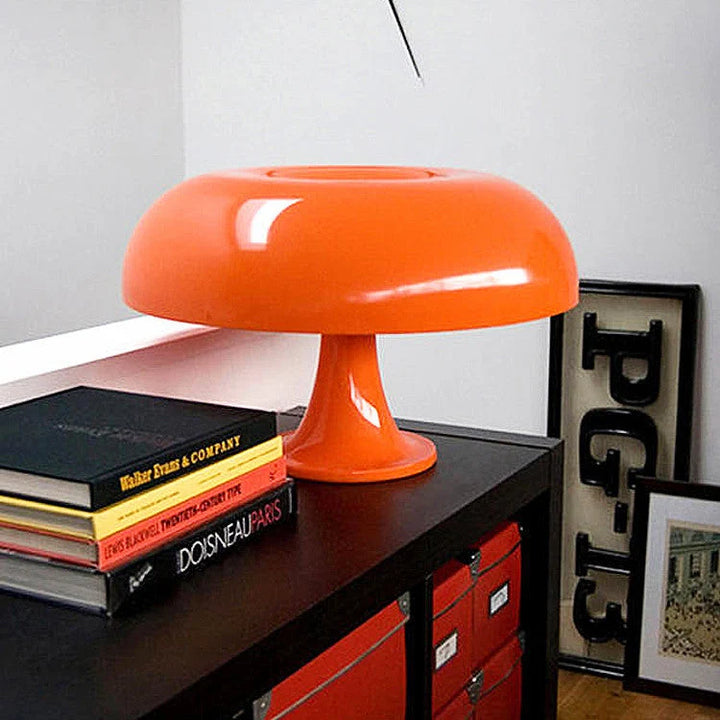Scandinavian Mushroom Table Lamp with Rounded Dome Shade 4
