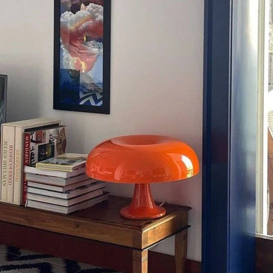 Scandinavian Mushroom Table Lamp with Rounded Dome Shade 5