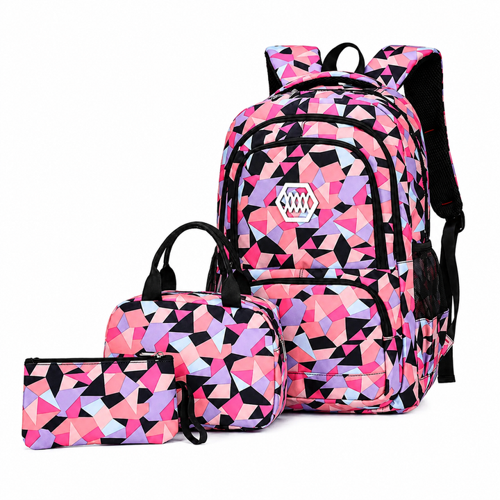 School Backpack Set | Three Matching Pieces, Zip Pockets