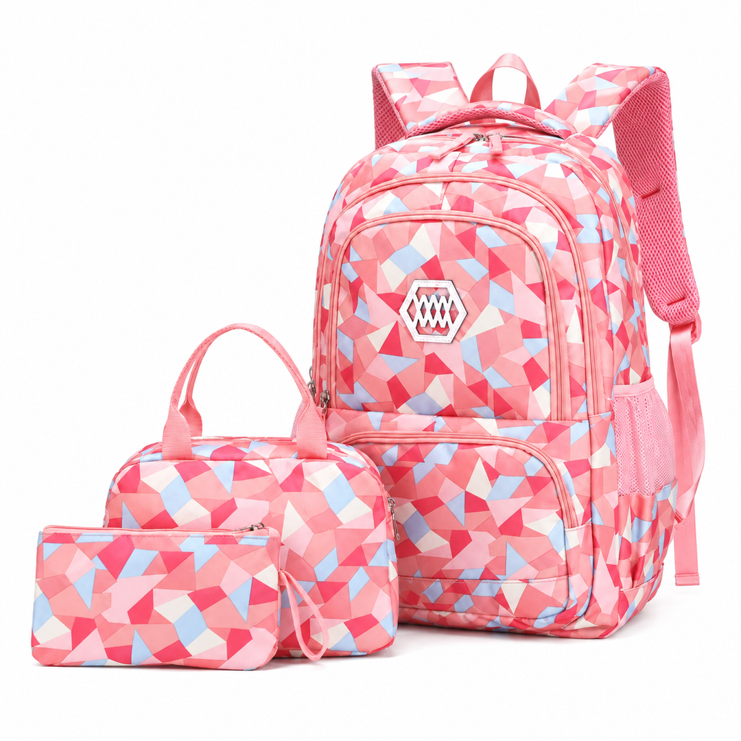 School Backpack Set | Three Matching Pieces, Zip Pockets