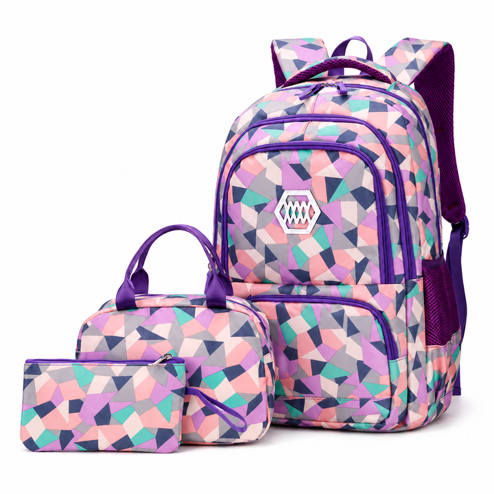 School Backpack Set | Three Matching Pieces, Zip Pockets