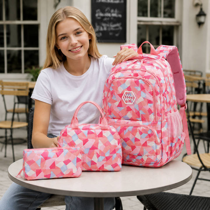 School Backpack Set | Three Matching Pieces, Zip Pockets