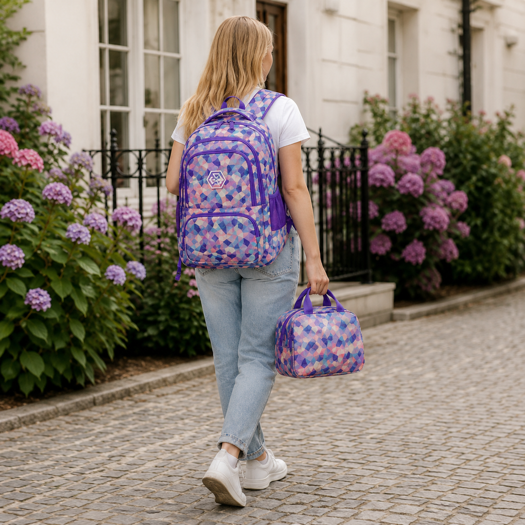 School Backpack Set | Three Matching Pieces, Zip Pockets