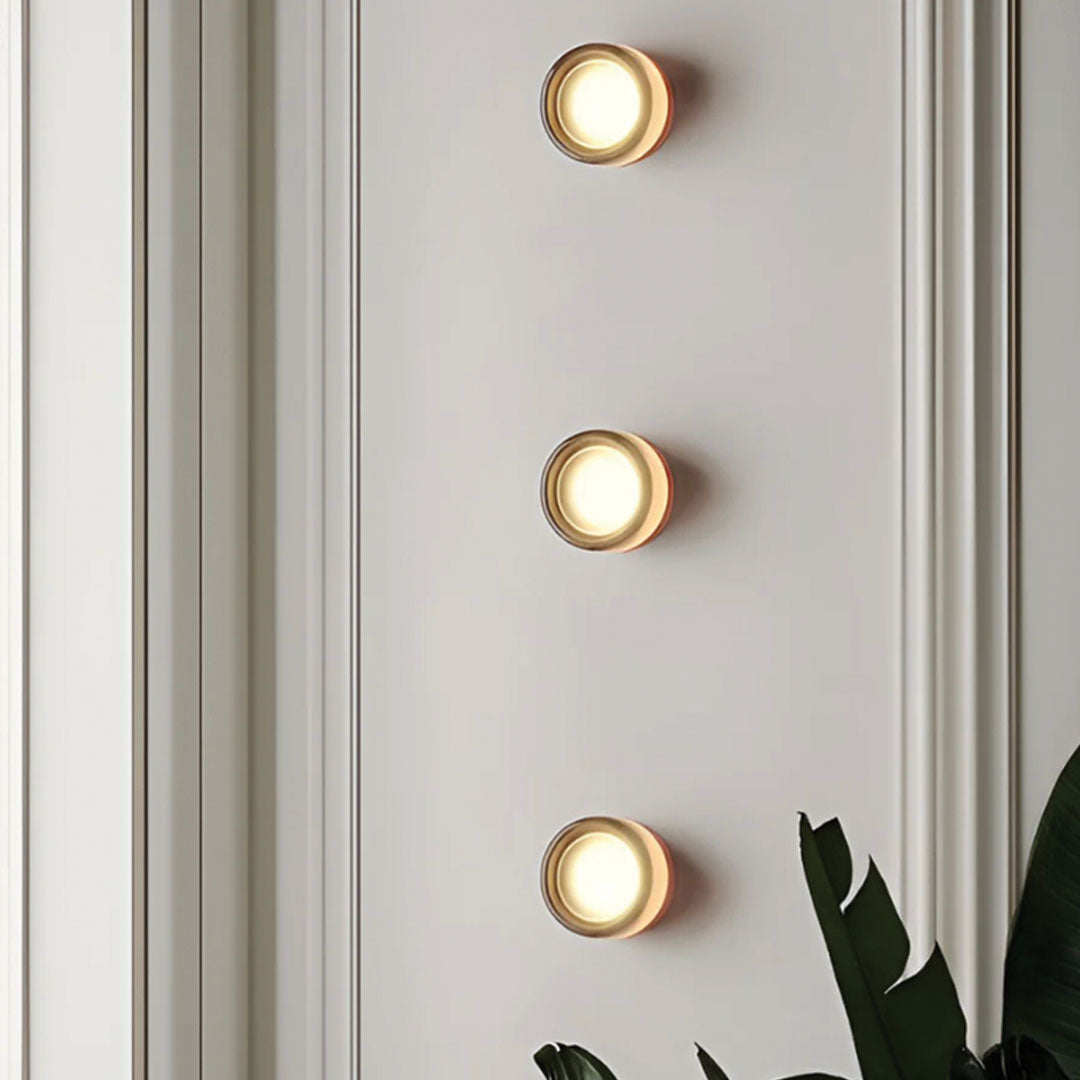 Textured Glass Wall Light | Ripple-Effect Design with Integrated LED | Soft Ambient Glow for Living Rooms and Hallways 2